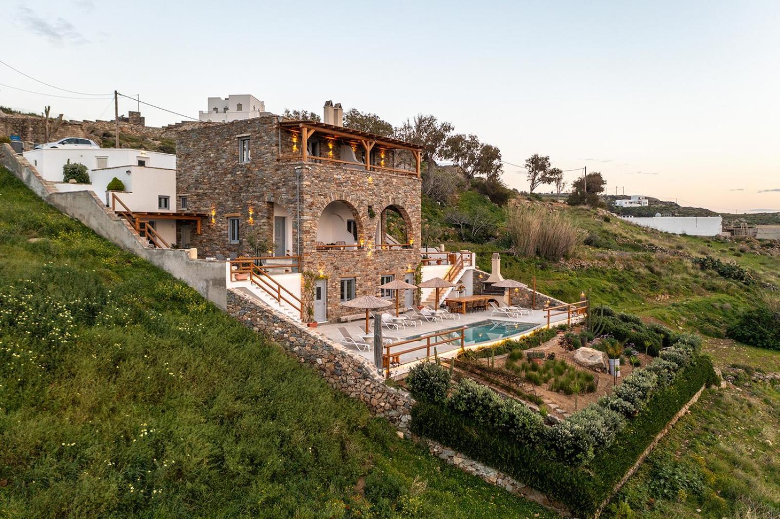 Villa Papa Glinádo Náxu Kültér fotó