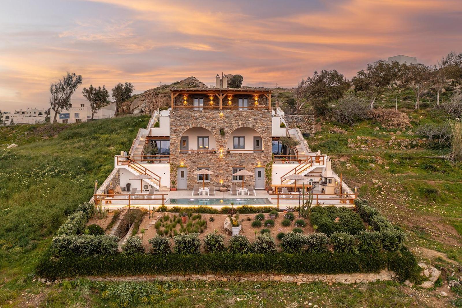 Villa Papa Glinádo Náxu Kültér fotó